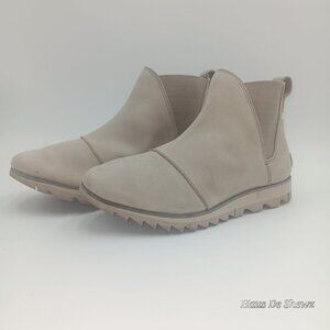 Sorel Harlow Chelsea Booties Boots Tan Leather Women’s Size 7.5